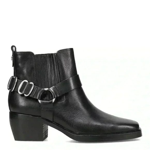 Sam Edelman Shoes - NEW | Sam Edelman Bellamie Square Toe Moto Bootie | Black | Women’s Size 8.5